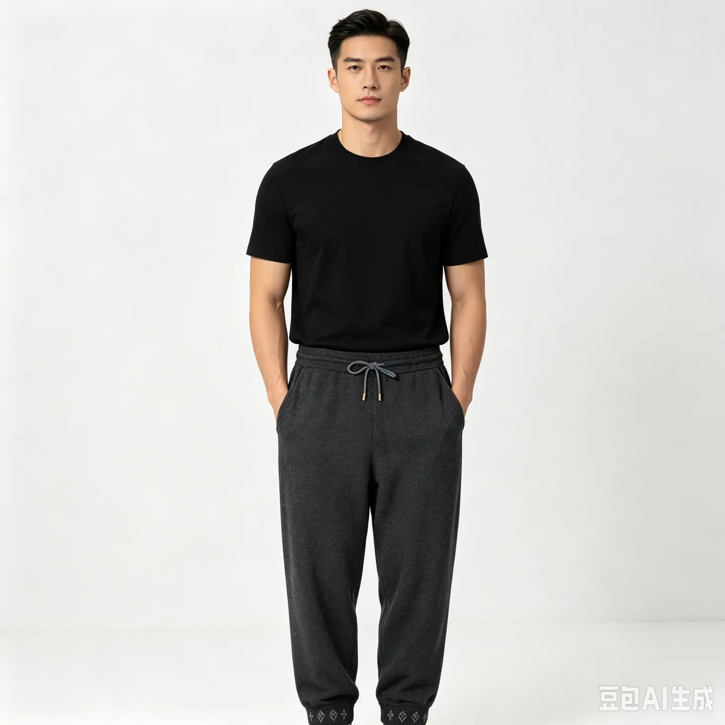 Louis Vuitton/Louis Vuitton jacquard threaded woolen legged trousers